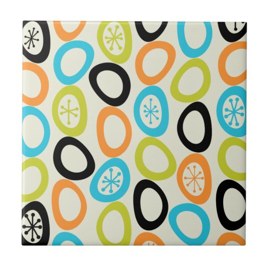 ミッドセンチュリーモダン小石3 タイル (正面)