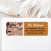 ミッドセンチュリーモダン差出人住所ラベル ラベル (インサイチュ)