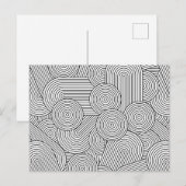 ミッドセンチュリーモダン幾何アーチ白黒 シーズンポストカード (正面/裏面)