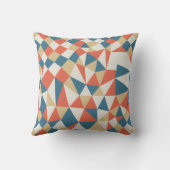 ミッドセンチュリーモダン幾何カラフルパターン クッション (裏面)