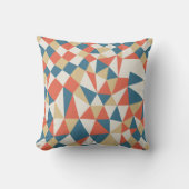 ミッドセンチュリーモダン幾何カラフルパターン クッション (正面)