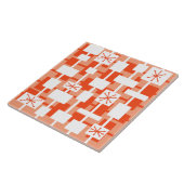 ミッドセンチュリーモダン幾何学ピーチ タイル (側面)