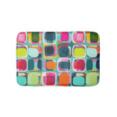 ミッドセンチュリーモダン幾何学模様カラフル バスマット (正面)