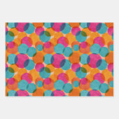 ミッドセンチュリーモダン幾何学模様カラフル ラッピングペーパーシート (正面2)