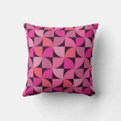 ミッドセンチュリーモダン幾何学模様ピンク クッション (裏面)