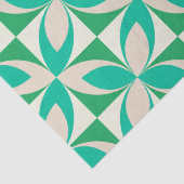 ミッドセンチュリーモダン幾何学模様ミントグリーンパターン 薄葉紙 (詳細)