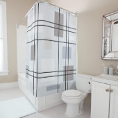 ミッドセンチュリーモダン幾何学模様16 シャワーカーテン (インサイチュ)