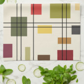 ミッドセンチュリーモダン幾何学模様1 キッチンタオル (折り畳み)