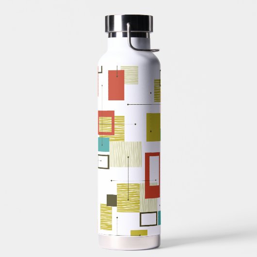 ミッドセンチュリーモダン幾何学模様 ウォーターボトル (左面)