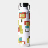 ミッドセンチュリーモダン幾何学模様 ウォーターボトル (正面)