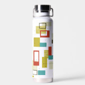 ミッドセンチュリーモダン幾何学模様 ウォーターボトル (背面)