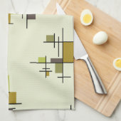 ミッドセンチュリーモダン幾何学模様 キッチンタオル (四つ折り)