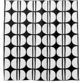 ミッドセンチュリーモダン幾何学模様 シャワーカーテン (正面)