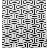 ミッドセンチュリーモダン幾何学模様 シャワーカーテン (正面)