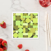 ミッドセンチュリーモダン幾何学模様 スタンダードカクテルナプキン (インサイチュ)