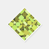 ミッドセンチュリーモダン幾何学模様 スタンダードカクテルナプキン (角)