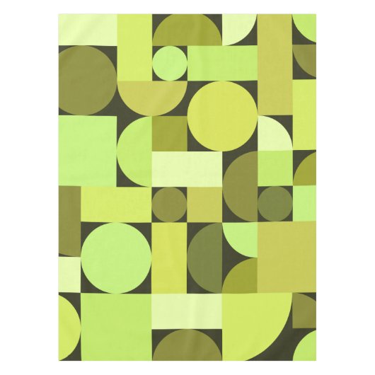 ミッドセンチュリーモダン幾何学模様 テーブルクロス (正面)