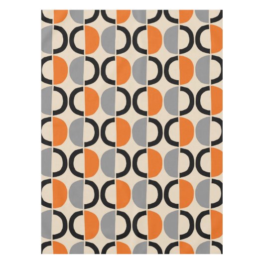 ミッドセンチュリーモダン幾何学模様 テーブルクロス (正面)