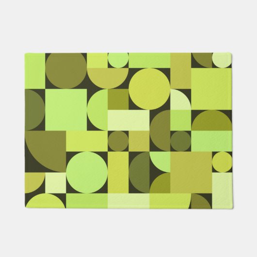 ミッドセンチュリーモダン幾何学模様 ドアマット (正面)