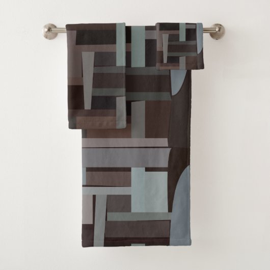 ミッドセンチュリーモダン幾何学模様 バスタオルセット (インサイチュ)