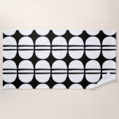 ミッドセンチュリーモダン幾何学模様 ビーチタオル (正面)