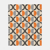 ミッドセンチュリーモダン幾何学模様 フリースブランケット (正面)