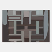 ミッドセンチュリーモダン幾何学模様 ラッピングペーパーシート (正面3)