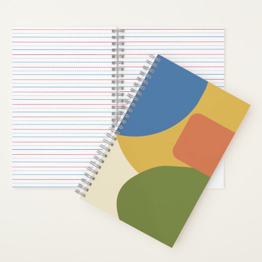 ミッドセンチュリーモダン幾何学模様 – レトロ1950s ノートブック (内側)