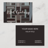 ミッドセンチュリーモダン幾何学模様 名刺 (正面/裏面)