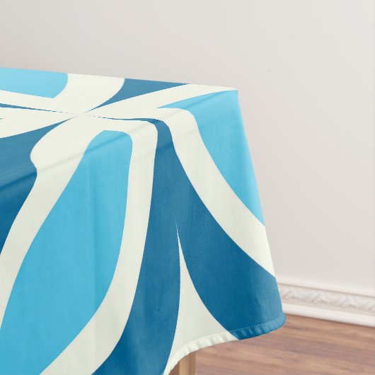 ミッドセンチュリーモダン幾何学海軍ブルー テーブルクロス (インサイチュ)