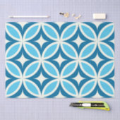 ミッドセンチュリーモダン幾何学海軍ブルー 薄葉紙 (クラフト)