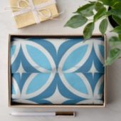 ミッドセンチュリーモダン幾何学海軍ブルー 薄葉紙 (ギフト)