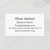 ミッドセンチュリーモダン幾何学的ピンクのオレンジカスタム色 名刺 (裏面)