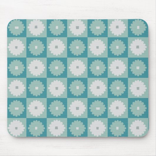 ミッドセンチュリーモダン幾何学花マウスパッド マウスパッド (正面)