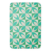 ミッドセンチュリーモダン幾何形状造形ミントグリーン バスマット (正面縦)