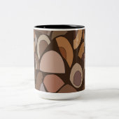 ミッドセンチュリーモダン幾何形状 ツートーンマグカップ (中央)