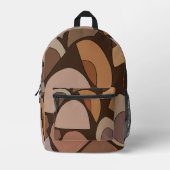 ミッドセンチュリーモダン幾何形状 プリントバックパック (正面)