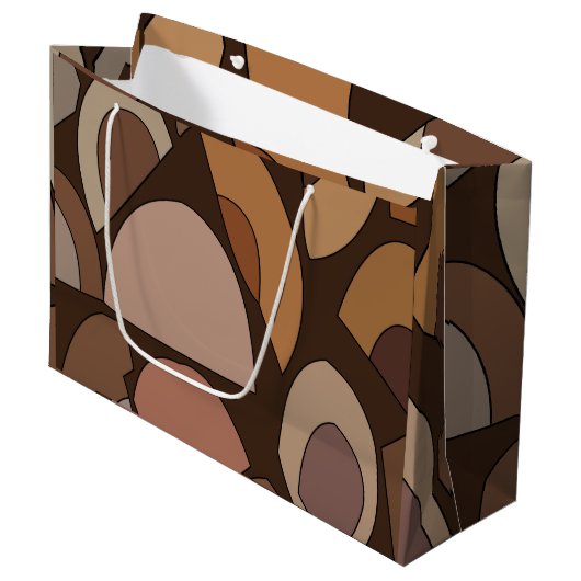 ミッドセンチュリーモダン幾何形状 ラージペーパーバッグ (正面アングル)