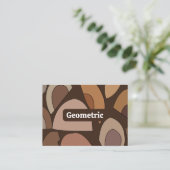 ミッドセンチュリーモダン幾何形状 名刺 (スタンド正面)