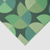 ミッドセンチュリーモダン幾何形状（緑） 薄葉紙 (詳細)