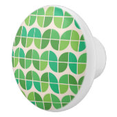 ミッドセンチュリーモダン幾何緑色パターン セラミックノブ (右)