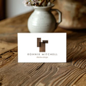 ミッドセンチュリーモダン建築用ロゴ(白) 名刺