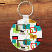 ミッドセンチュリーモダン抽象デザイン キーホルダー (正面)