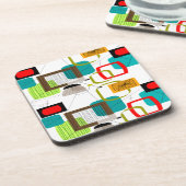 ミッドセンチュリーモダン抽象デザイン コースター (左側)