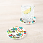 ミッドセンチュリーモダン抽象デザイン コースター (側面)