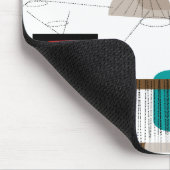 ミッドセンチュリーモダン抽象デザイン マウスパッド (コーナー)