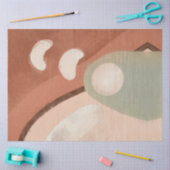 ミッドセンチュリーモダン抽象芸術アオーガニックートデクページ 薄葉紙 (クラフト)