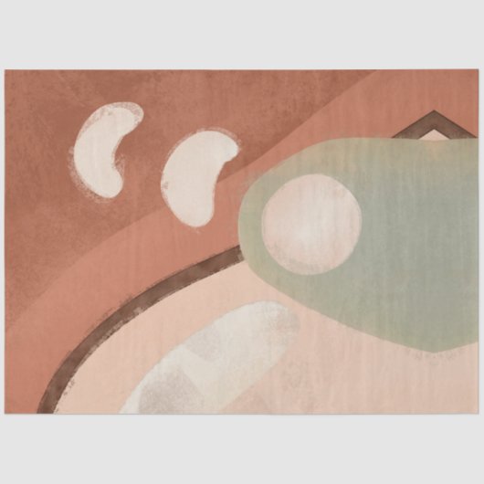 ミッドセンチュリーモダン抽象芸術アオーガニックートデクページ 薄葉紙 (正面)