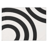 ミッドセンチュリーモダン抽象芸術アーチ白黒 テーブルクロス (正面(横))