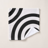 ミッドセンチュリーモダン抽象芸術アーチ白黒 バスタオルセット (ウォッシュタオル)